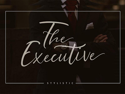 The Executive Stylistic Font classy contemporary fashion feminine logotype merchandise script sophisticated stylish sylistic trendy wedding