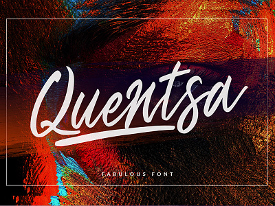 Quentsa Script brush calligraphy classy contemporary design fashion feminine handwritten lettering logotype merchandise modern quotes script sophisticated stylish trendy typography vector wedding