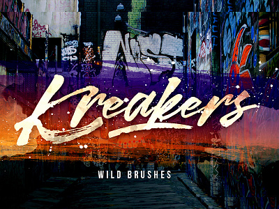 Kreakers Wild Brush brush script font display font script lettering typefaces vintage