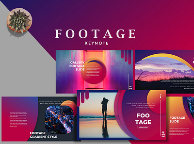 Footage Gradient - Creative Keynote Template beautiful gradient