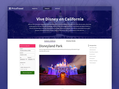 Disneyland landing page landing page