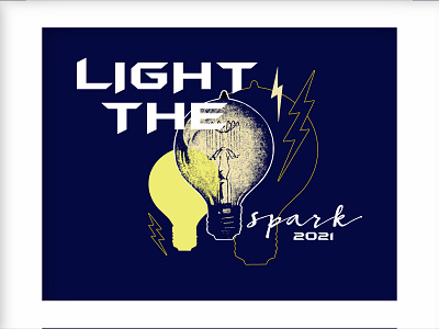Light Bulb Spark T-Shirt Design design graphicdesign illustration illustrator
