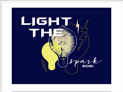 Light Bulb Spark T-Shirt Design