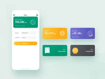 VAY CARD app card design sketch ui