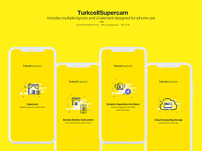 Turkcell Supercam Default app default design illustration ios ui yellow