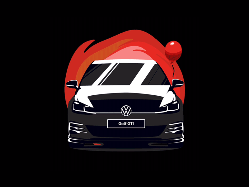 Windshield decal logo Volkswagen GTI