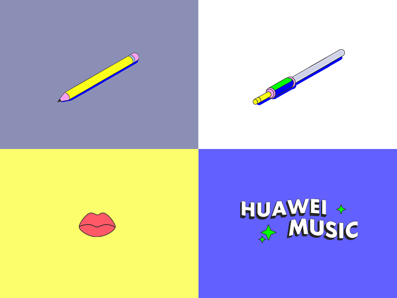 Huaweii Music design digital digital art illustration motion motion design photoshop