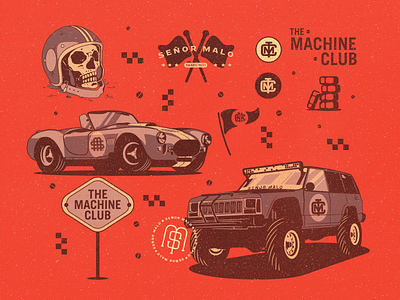 TMC branding cars design digital illustration illustrator photoshop skull vector