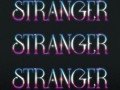 STRANGER art design digital art lettering type