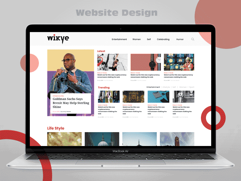 Wikye Website Design design digital magazine landing page layout nepali news portal news site rokaya ui ux ui design website design wikye