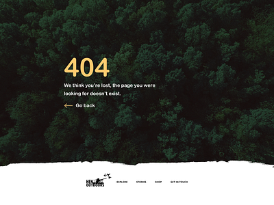 Henoutdoors - 404 page 2d 404 404page app blog clean design error forest hunt hunting icon illustration typography ui ux web website