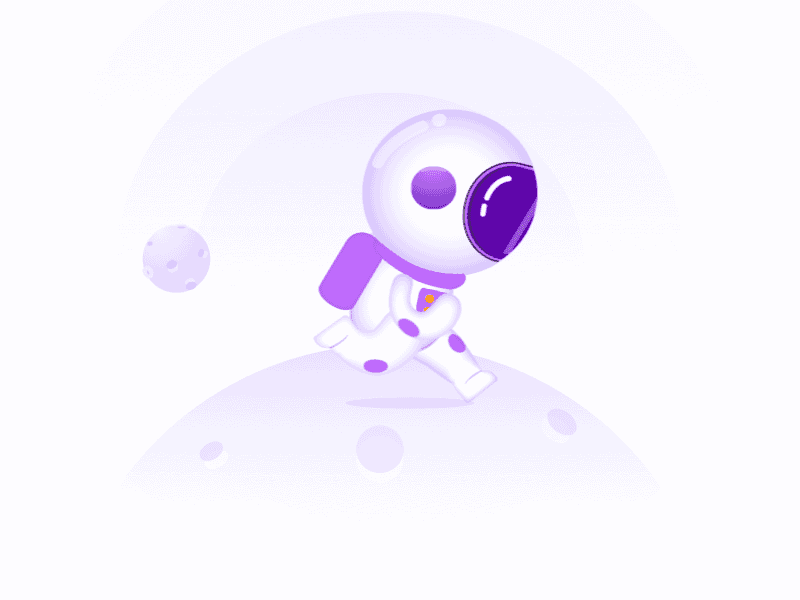 Astronaut loading animation design ui