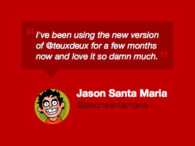 TeuxDeux / Homepage quote teuxdeux web