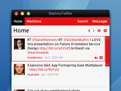 DestroyTwitter theme - TeuxDeux application twitter ui