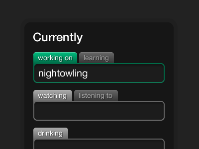 nightowling / status update form