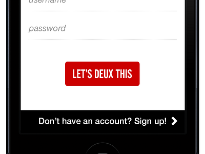 TeuxDeux for iPhone / Login ios iphone teuxdeux ui