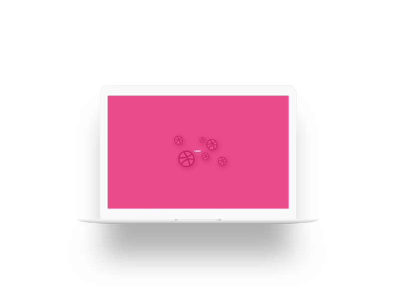 Hola Dribbble! hello macbook screen ui