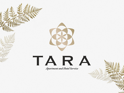 TARA . Logo apartment basic black branding golden hospitality hotel logo luxury minimalism service