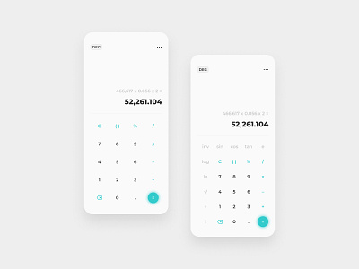 Calculator – Light Theme app calculator design light mobile theme ui ux