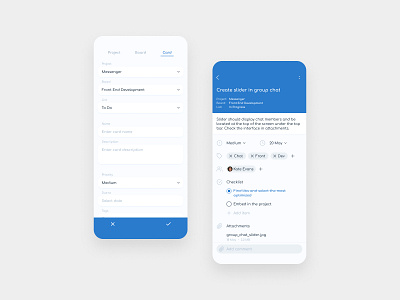 Kanban Card app board card design kanban manager mobile project task todo ui ux