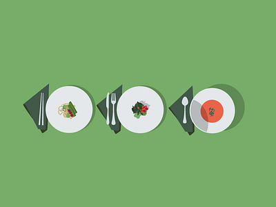 Planning for Healthy Eating Out design flat meal plates vector