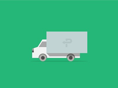 Delivery Truck delivery design flat green truck