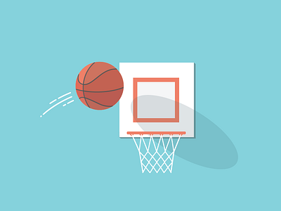 "Plan Your Rebound" header image basket ball design flat goal hoop