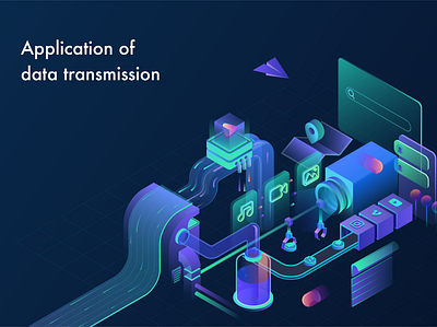 Data Transmission illustration ui