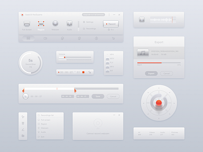 Screen recording software app icon ui