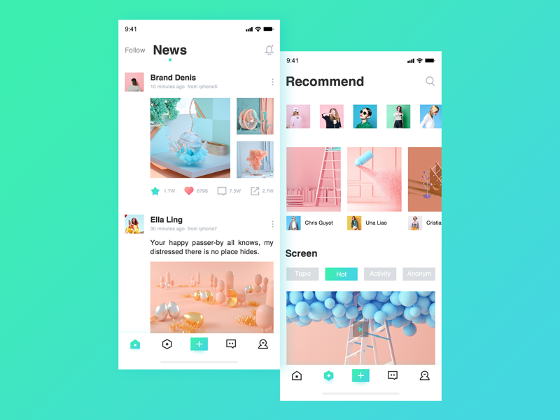 Chat UI by Una for Reborn Design on Dribbble