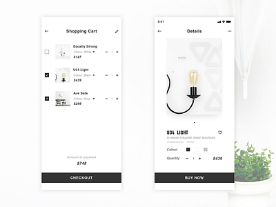Shopping Cart ui ux