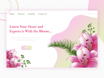Minimal Website UI Design clean flowerwebsite graphicdesign minimal professional psd psdtemplate webdesign webpsd webui
