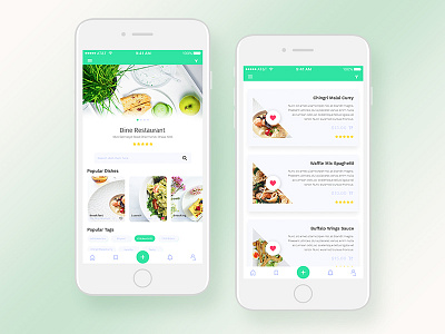 Food Restaurant IOS app appdesign appmockup appui foodapp healty ios iosapp restaurentapp tasty uiapp uiux