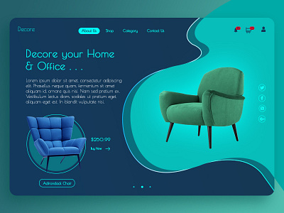 Furniture website-Header Concept