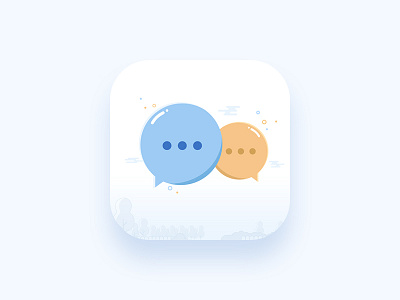 App Icon (Chat App) appicon blue chat chatbubble chatting colors cool fun icon illustration talking vector