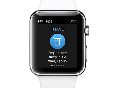 eDreams Apple Watch App - My Trips