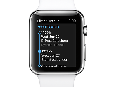 eDreams Apple Watch App - Flight details airport apple departure flight flights holidays travel watch
