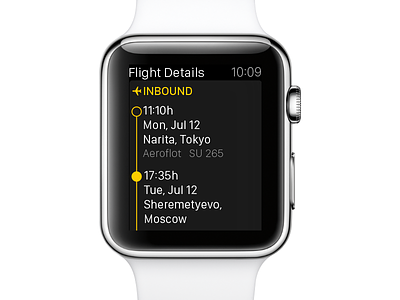 eDreams Apple Watch App - Flight details airport apple departure flight flights holidays travel watch