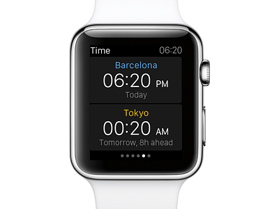 eDreams Apple Watch App - Time zones