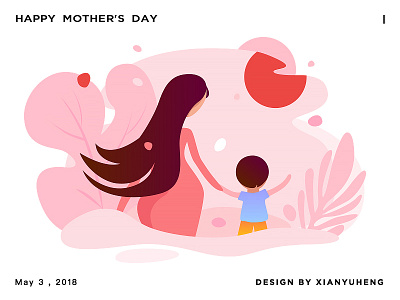 Happy Mother's Day illustrations mother ui