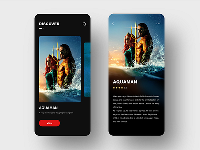Movie homepage design app design interface ui