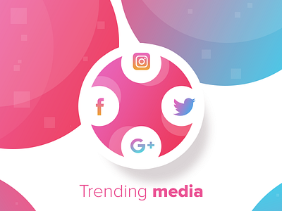 Trending Media app facebook google icon instagram media plus twitter