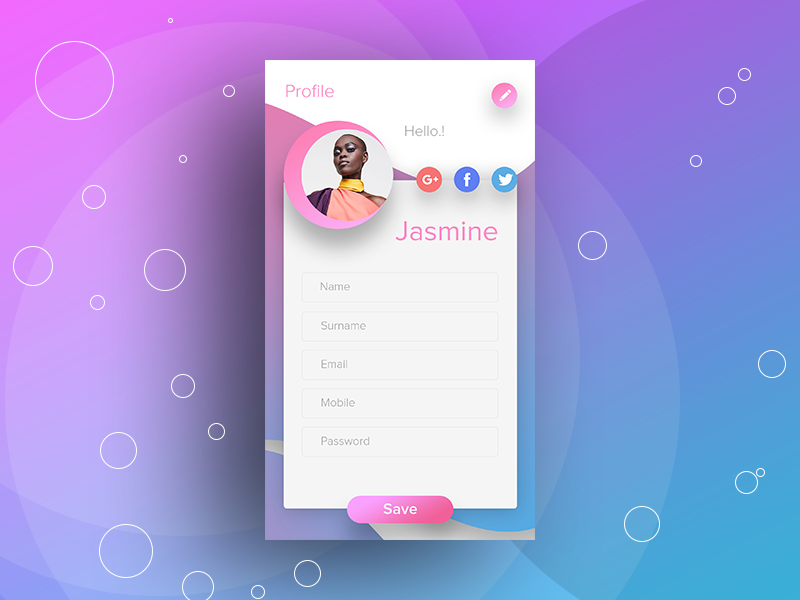 UI profile by Aakash Sarvaiya on Dribbble