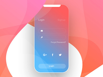 Mobile UI Design color dribbble creative design gradient login professional signup ui