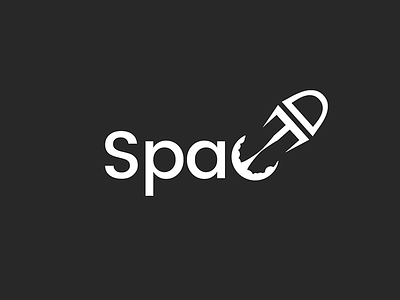 SPACEDchallenge branding challenge identity lettering logo logotype moon rocket spaced spacedchallenge travel typography