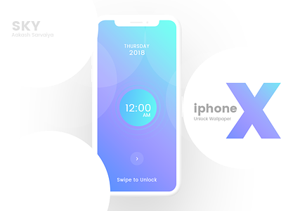 iPhone x- Unlock wallpaper color creative design gradient iphone login professional x