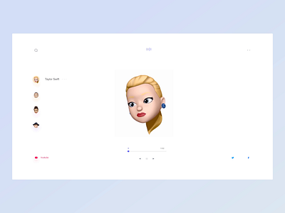 Memoji Karaoke Website 👱🏻 animation clean creative emoji flat memoji minimal minimalism modern motion music signer ui ux video web design website white