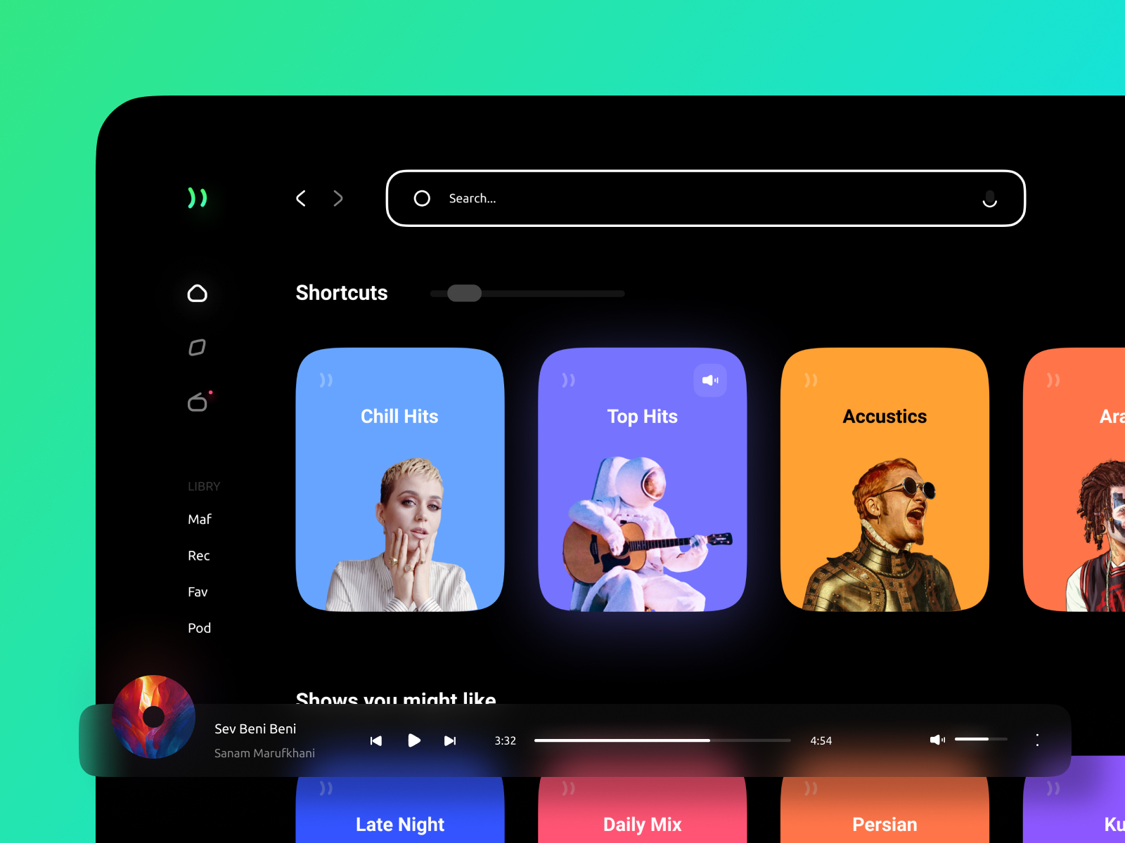 spotify for mac dashboard