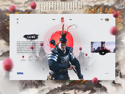 Total War: THREE KINGDOMS Web page chinese chinese character game lu bu sajjad mohammadi nia three kingdoms total war totalwar ui ui desgin ux ux design web design web site