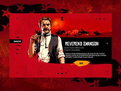 Red Dead Redemption 2 Web Design Concept! concept game gaming illustration interface red dead redemption rockstar sajjad mohammadi nia ui ui ux ui design uidesign user interface ux design uxdesign web web design website